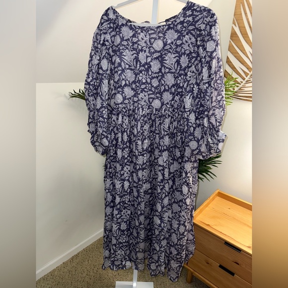 Daughters of India Kyra Midi‎ Dress in Blue Iris XL - Picture 5 of 6